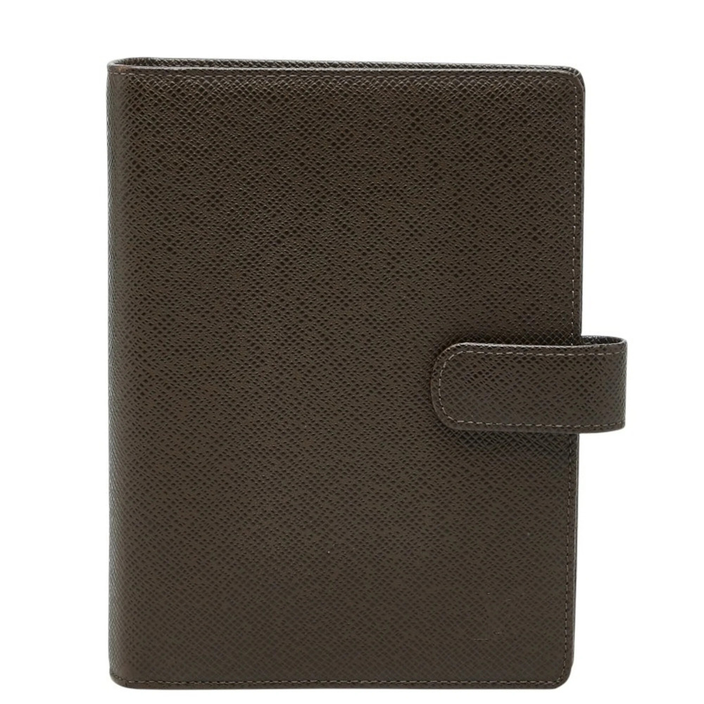 Louis Vuitton Taiga Agenda MM System Planner R20432 Grizzly Leather Women's L...
